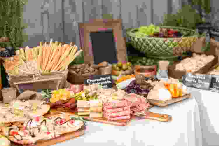 large charcuterie spread