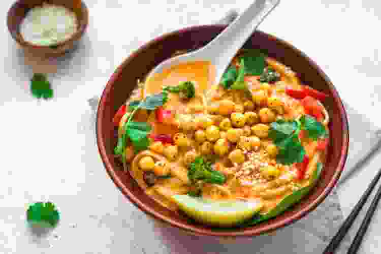 A fall dinner idea is to make this chickpea and kale soup.