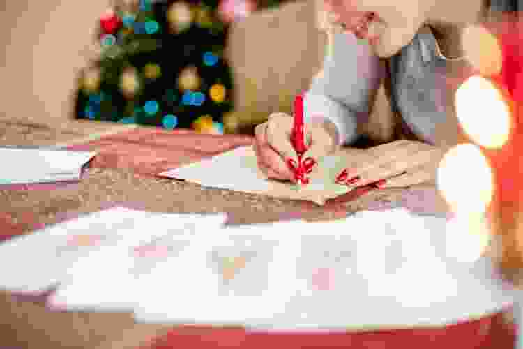 handwriting Christmas cards