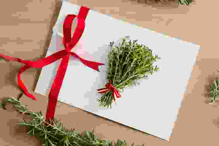 Give a gift of thyme with this Christmas card idea. 