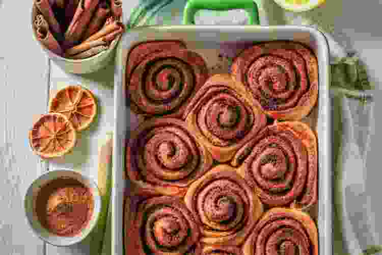 cinnamon rolls festive Christmas party food