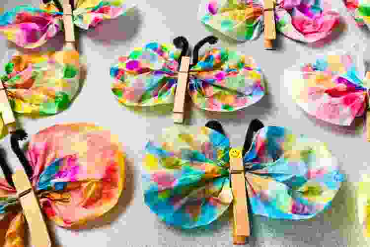 Coffee Filter Butterflies Spring Craft Idea