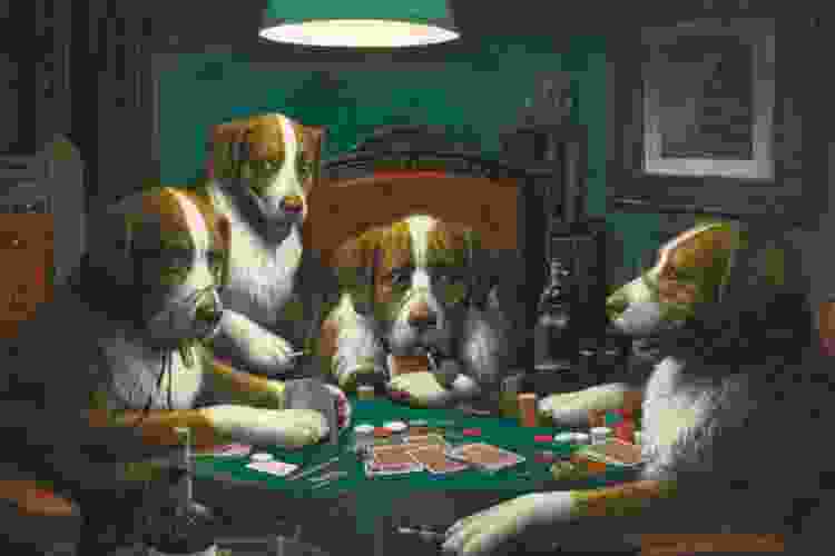 Dogs Playing Poker by Cassius Marcellis Coolidge