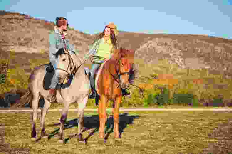 couples horseback riding date in Palm Springs