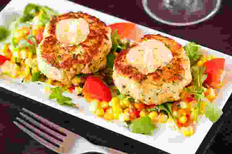 This wedding food idea is to serve Crab Cakes.