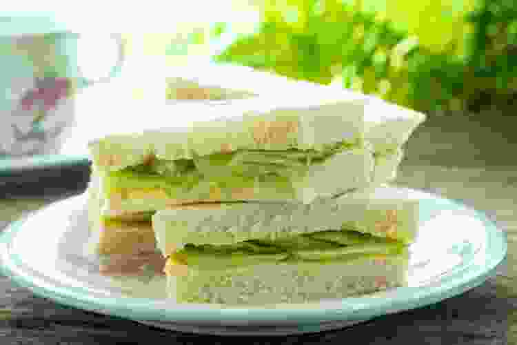 small, dainty cucumber sandwiches for tea party