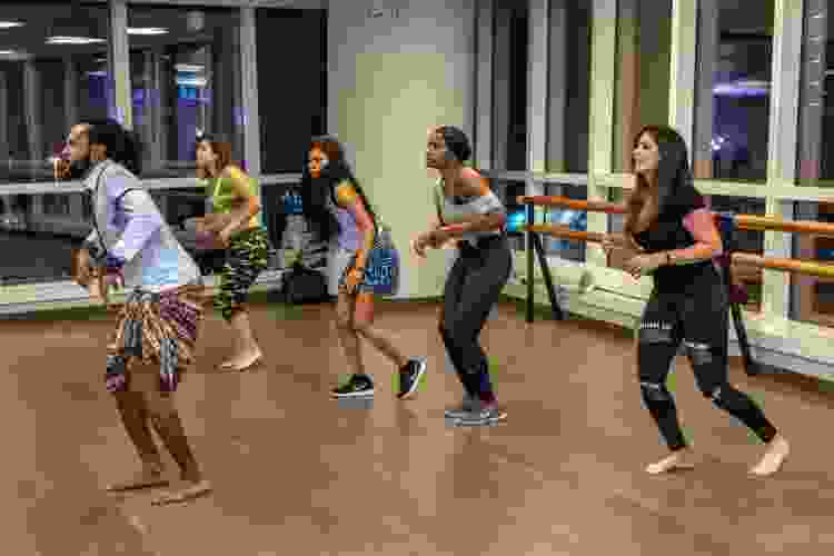 dancers practicing in studio