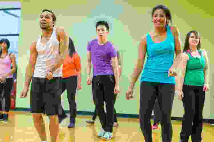 adults dancing in dance class