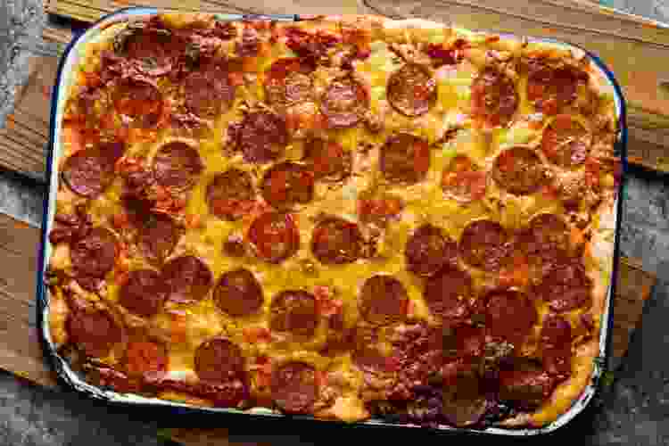 Detroit style pizza