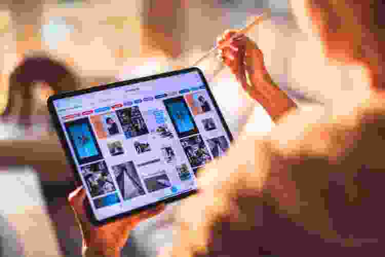 digital vision board on tablet