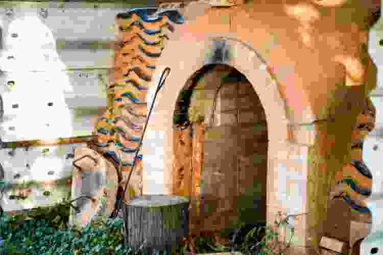 DIY wood kiln outdoors