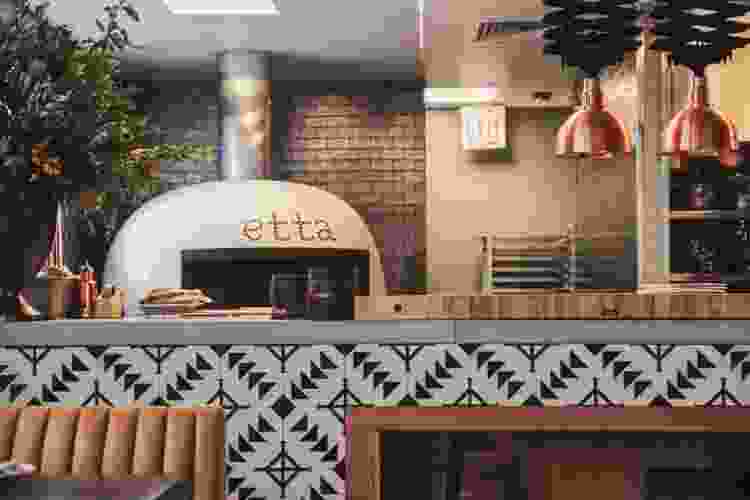 Etta Wicker park restaurant interior with wood fired pizza oven