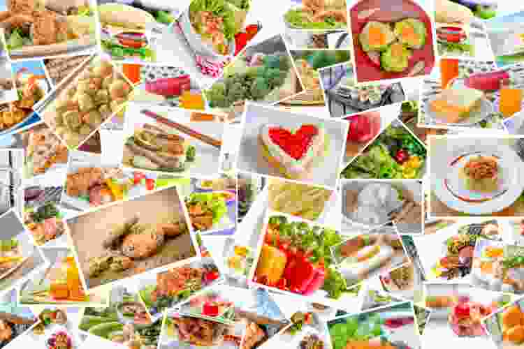 collage of photos of different kinds of food