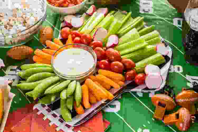 vegetable dip healthy super bowl food