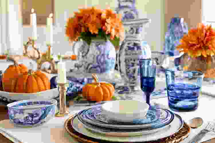 Bring out the bone China for this Thanksgiving decor