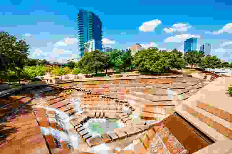 Fort Worth Water Gardens cheap date idea in Fort Worth