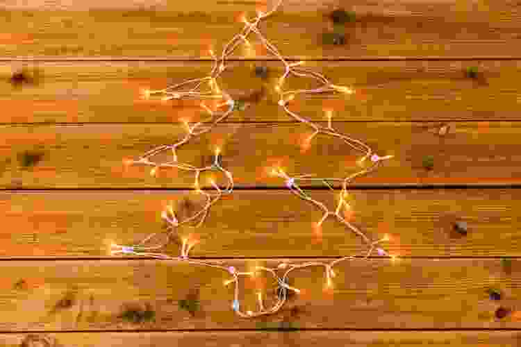 garland shaped as a christmas tree