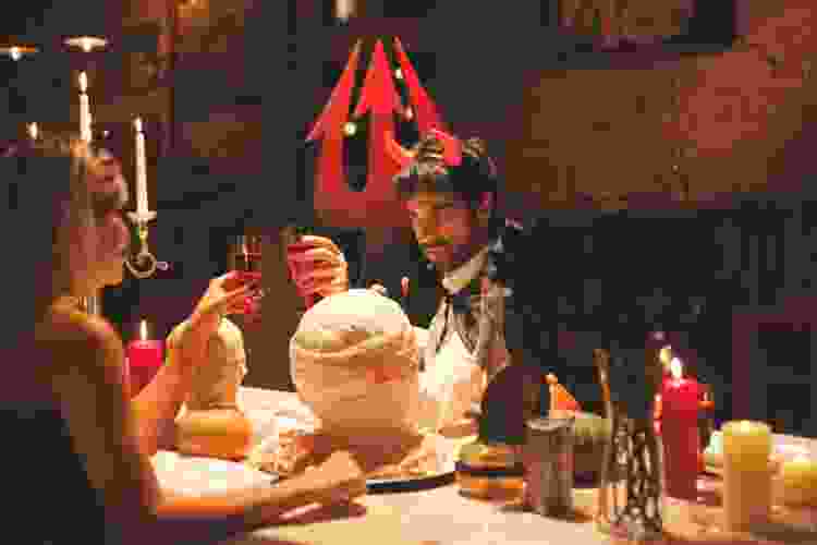 gothic gourmet dinner Halloween date idea