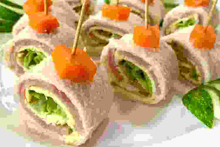 ham and turkey pinwheels kids lunch idea