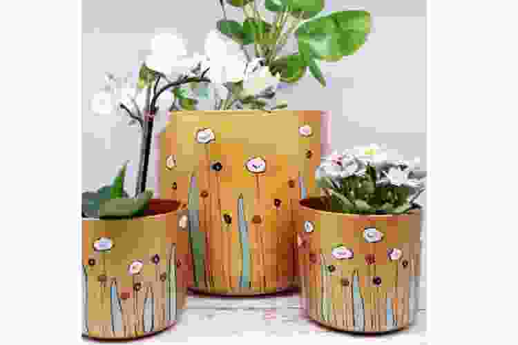 Hand-Painted Plant Pot