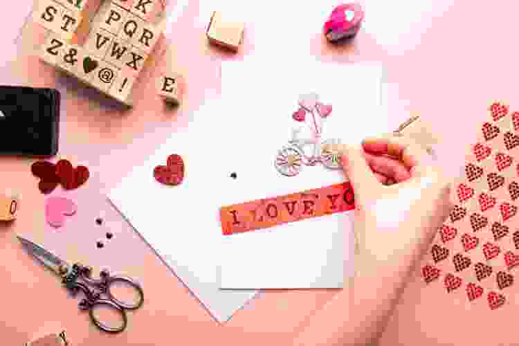 making handmade valentine cards