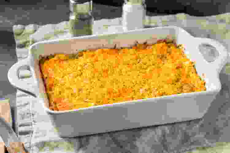 Hashbrown casserole thanksgiving breakfast idea