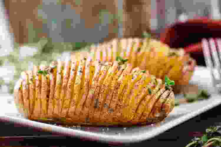 hasselback potatoes Christmas party food