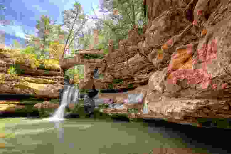 Hocking Hills Waterfall at Old Man's Cave