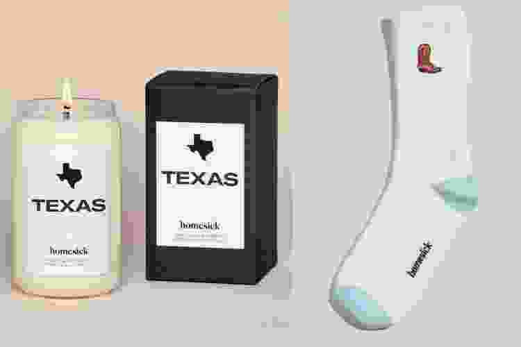 Homesick candle Texas gift