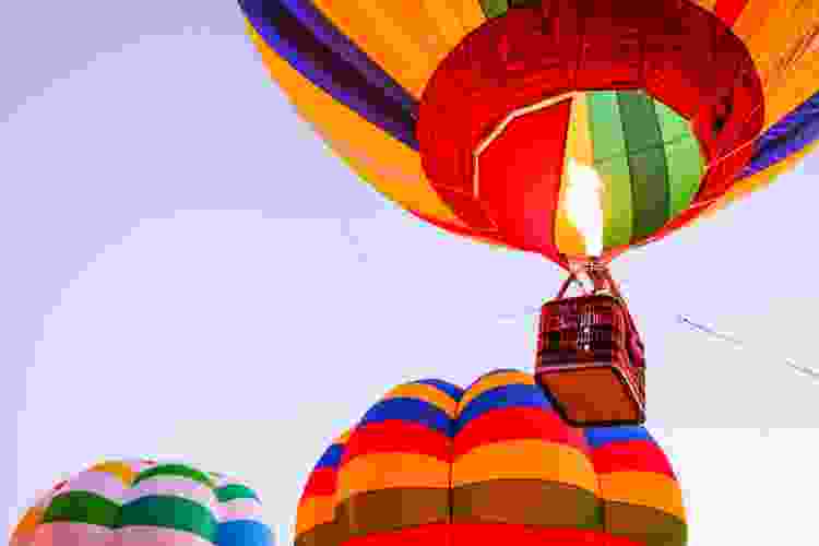 hot air balloons in flight