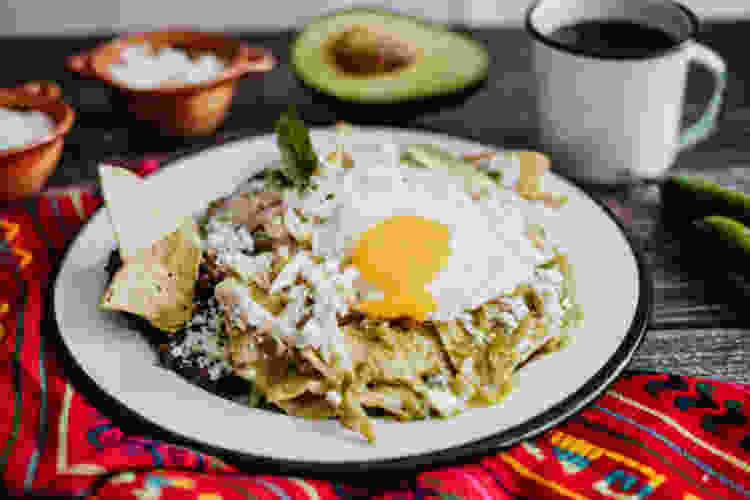 Chilaquiles with Salsa and Eggs