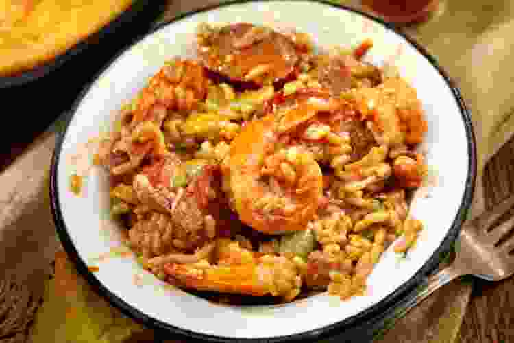 bowl of shrimp jambalaya