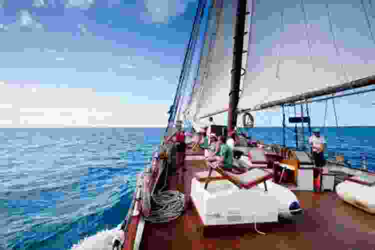 group riding Liberty Fleet ship in Boston