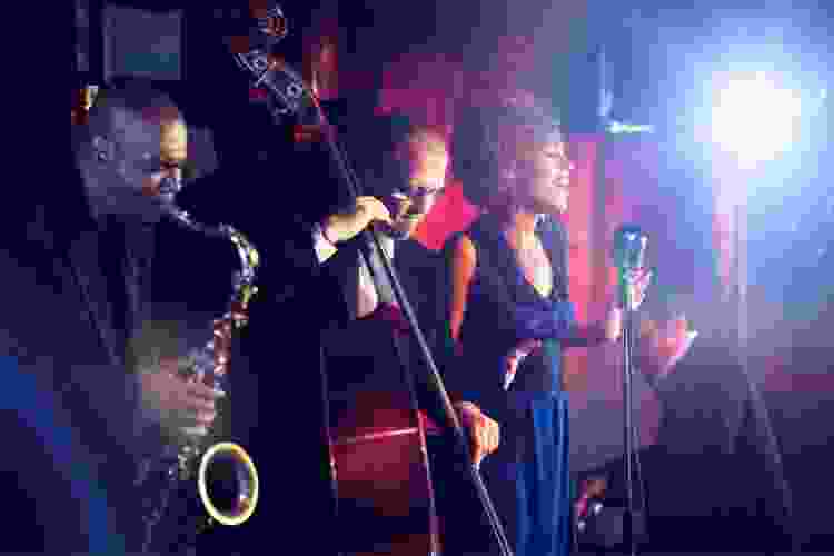 jazz musicians performing on stage