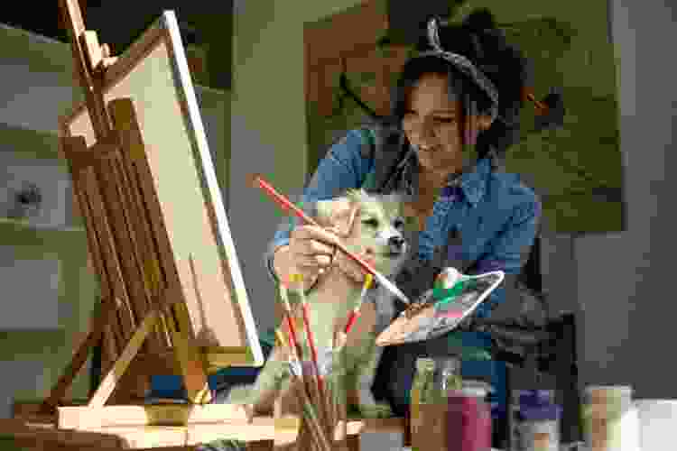 pet portrait aesthetic painting idea