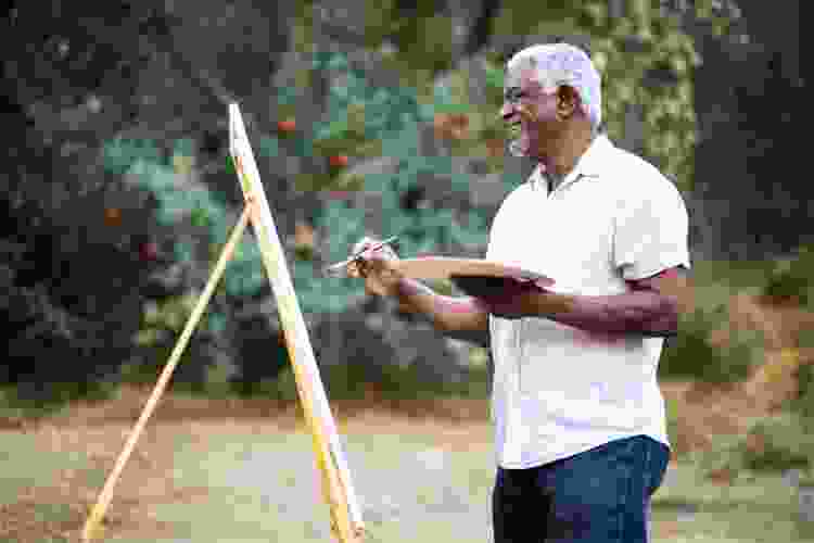 painting a landscape in plein air