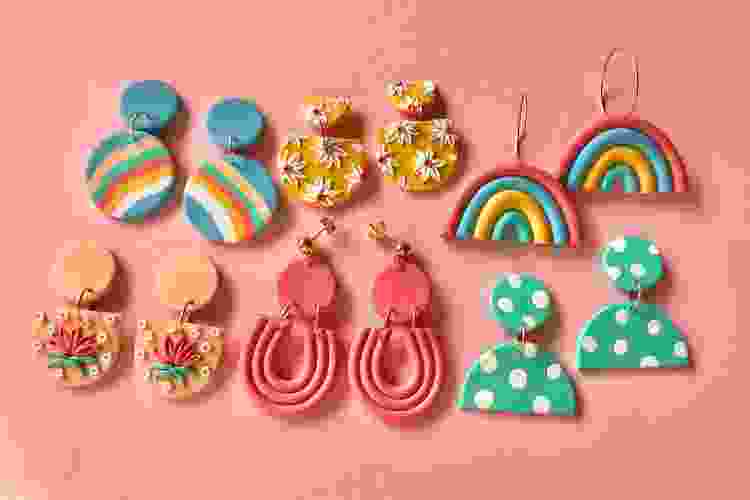 polymer clay earring kit gift for crafters