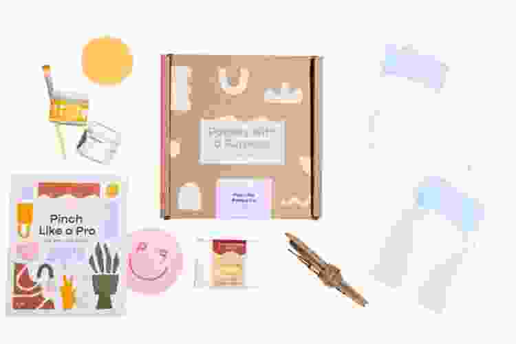 craft kit filled with pottery making and sculpting supplies