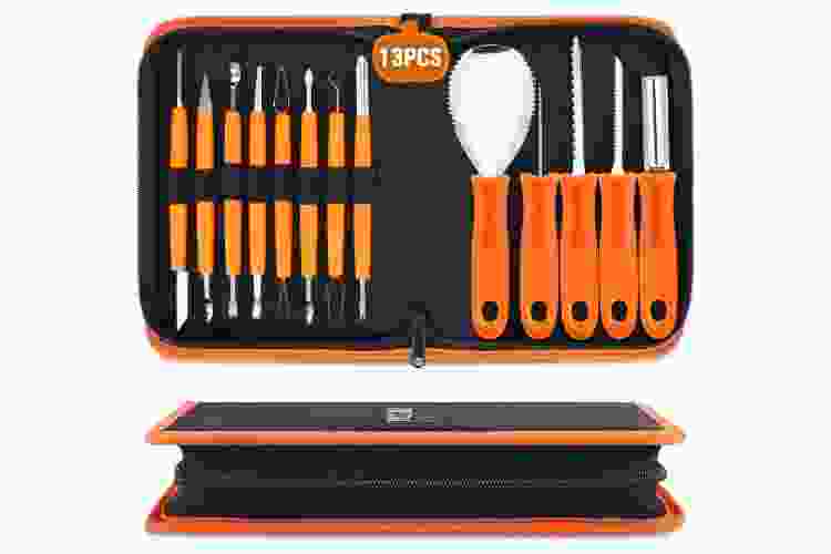 pumpkin carving tool kit in case