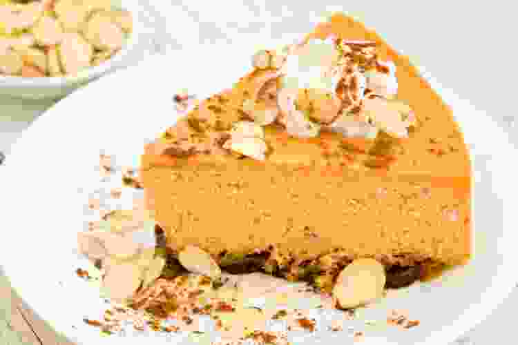 A healthy Christmas cake idea is to make Pumpkin Almond Cake.