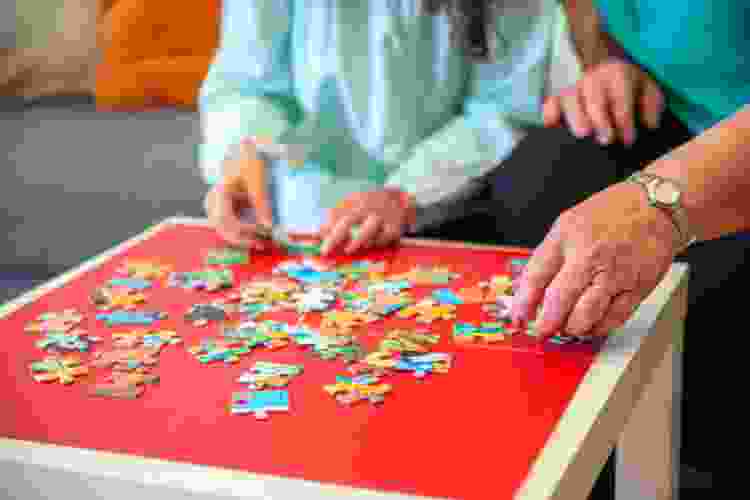 A fun educational game for kids is to make puzzles.