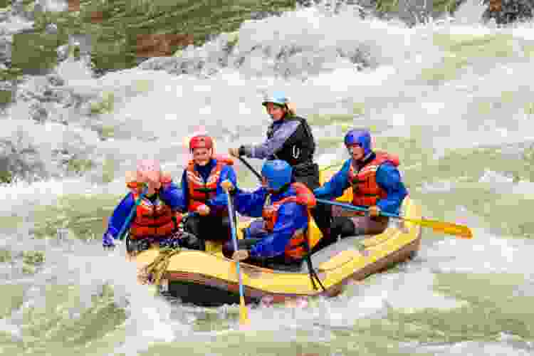 whitewater rafting team building activity in Sacramento