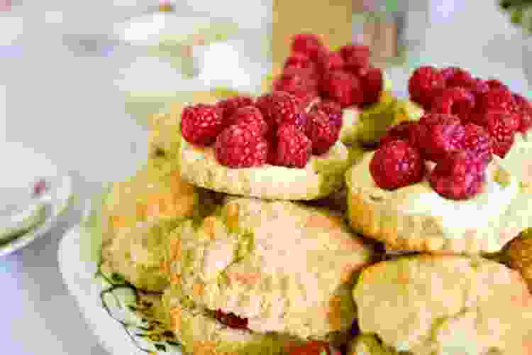 Raspberry Oat Scones