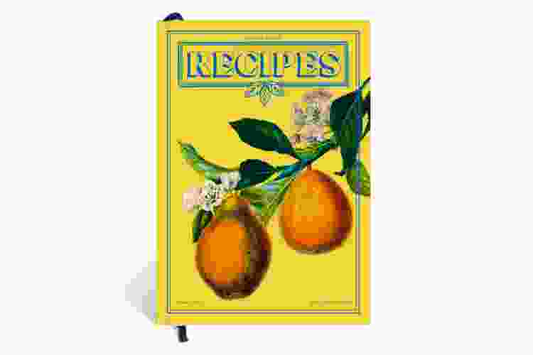 recipe journal from Papier with lemons on the cover