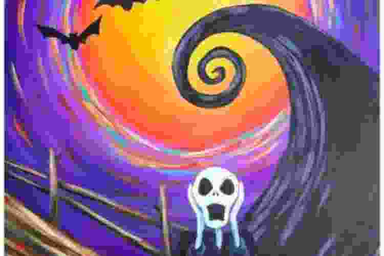 Halloween version of the Scream painting