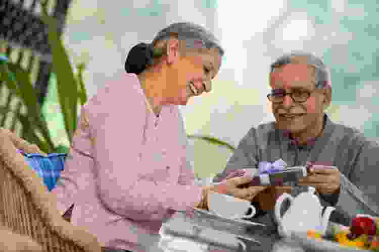exchanging gifts
