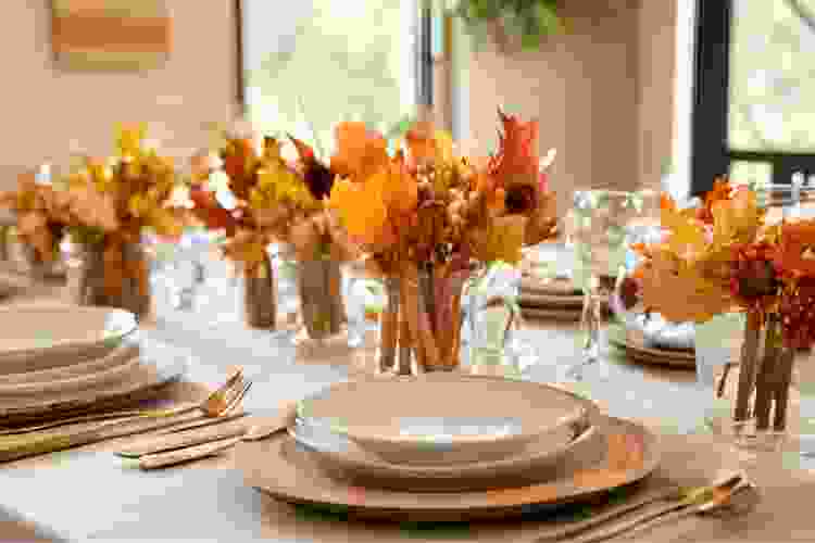 Keep your Thanksgiving table decor simple with this design.