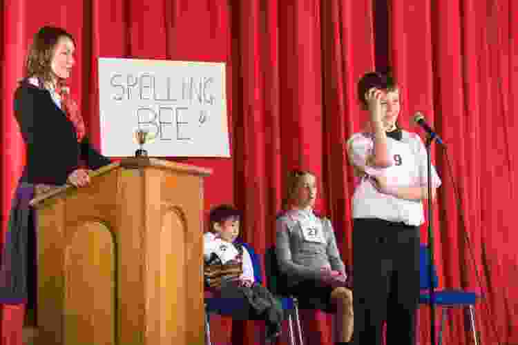 A classic educational game is to host a spelling bee.