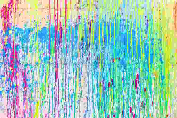 splatter abstract painting idea