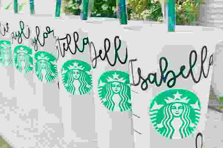 Starbucks cups with names on them